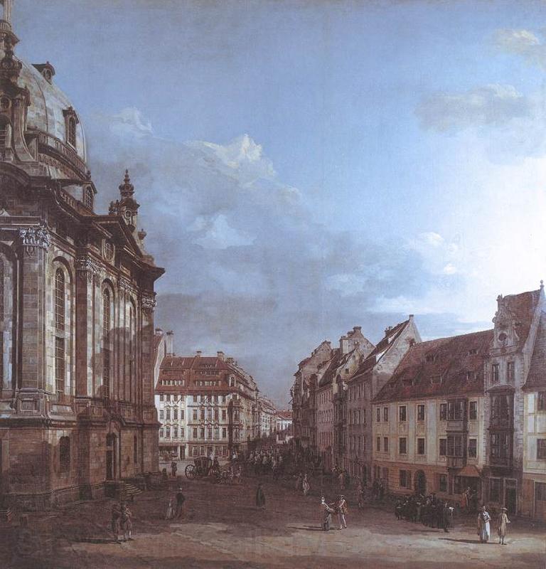 BELLOTTO, Bernardo Dresden, the Frauenkirche and the Rampische Gasse Spain oil painting art